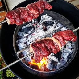 Picanha Brazil cut Felton Angus Beef aka Sirloin cap and Coulotte Steak best on BBQ, grill or rotisserie