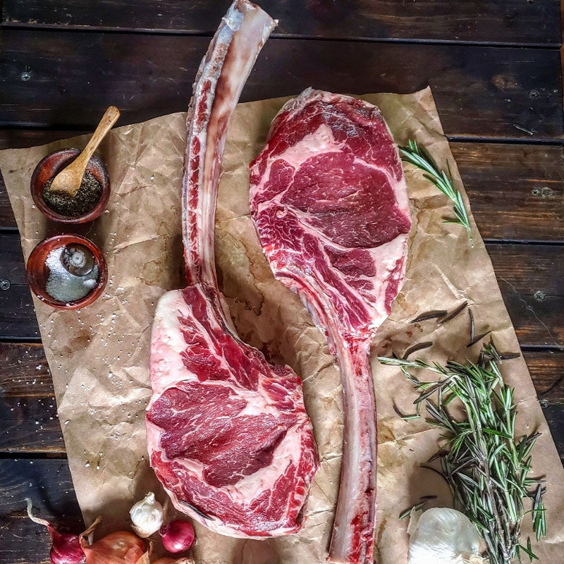 Felton Angus Beef tomahawk ribeye steak